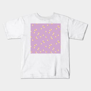 Scattered Dots Minimalist Geometric Pattern - Bright Colorful Lilac Kids T-Shirt